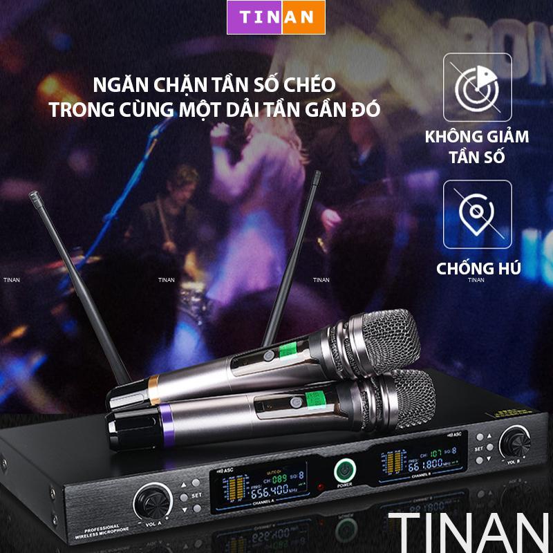 Bộ Micro Không Dây Hát Karaoke Tại Nhà MB02, Chống Nhiễu, Chống Hú