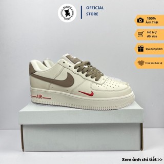 Giày sneaker Air Force 1 Brown White S.Cấp , Giày thể thao Af1 cổ thấp nâu trắng - Fullbox | Bearne Shoe