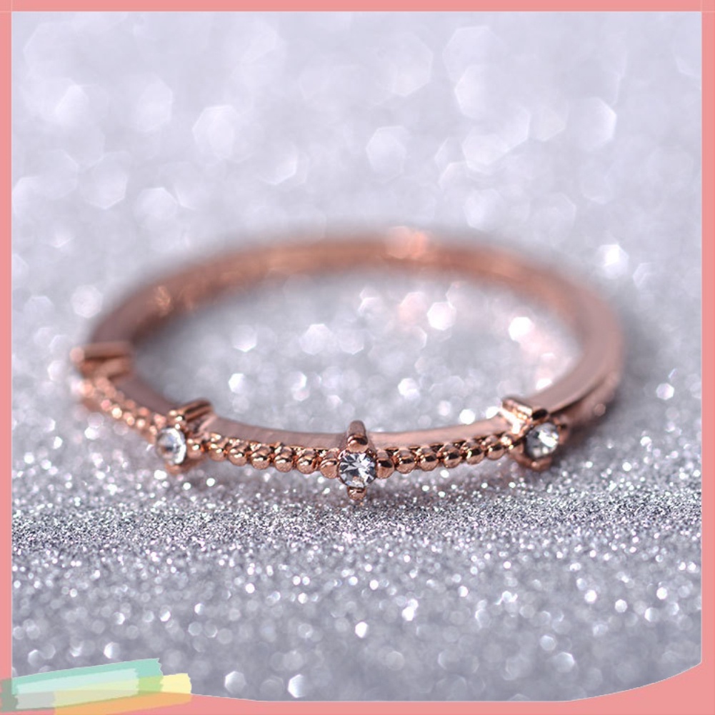 Nhẫn hợp kim trang trí 4 chiếc đính đá thời trang cho nữ