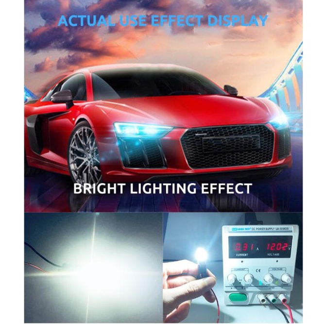 Set 10 Đèn LED T10 W5W 24V COB 24V Chống Thấm Nước Gắn Biển Số Xe Hơi