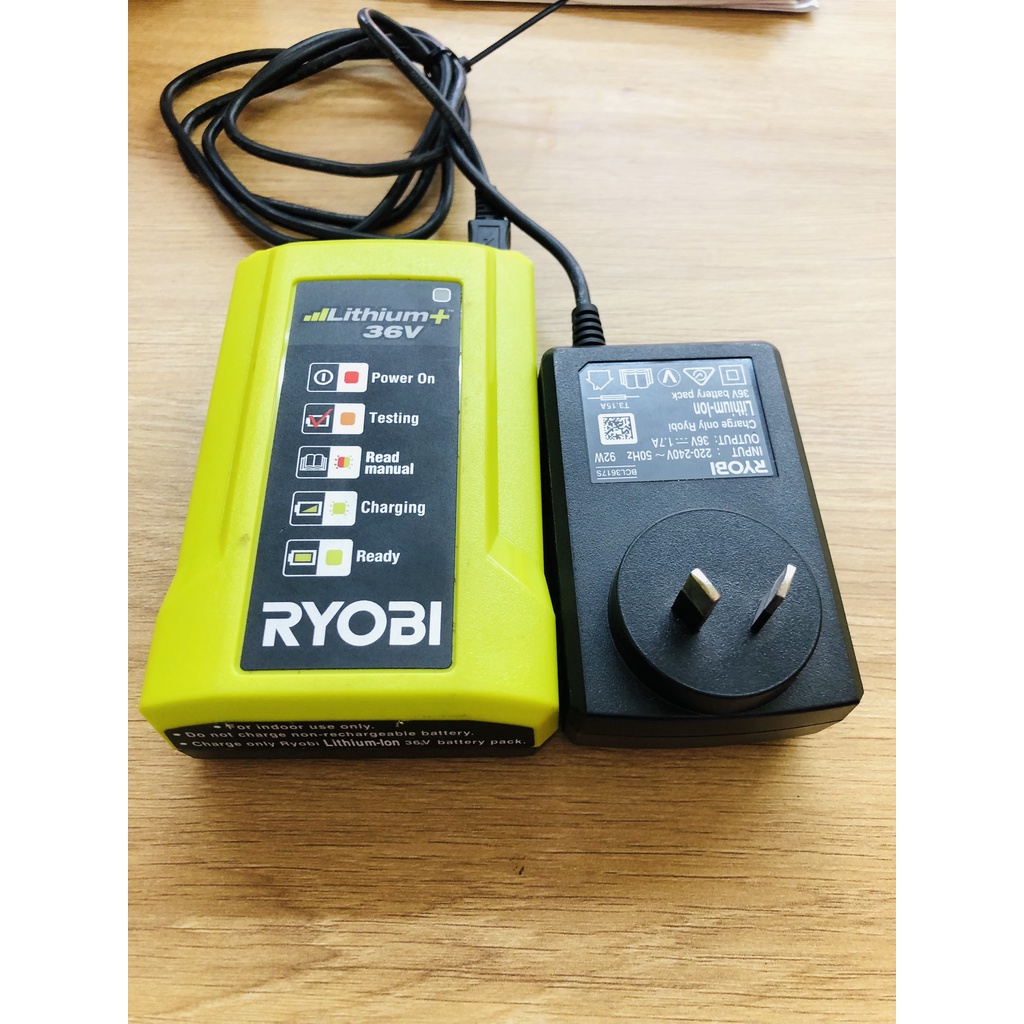 BỘ SẠC PIN RYOBI 36V BCL3617S - 95% - BH 3 THÁNG