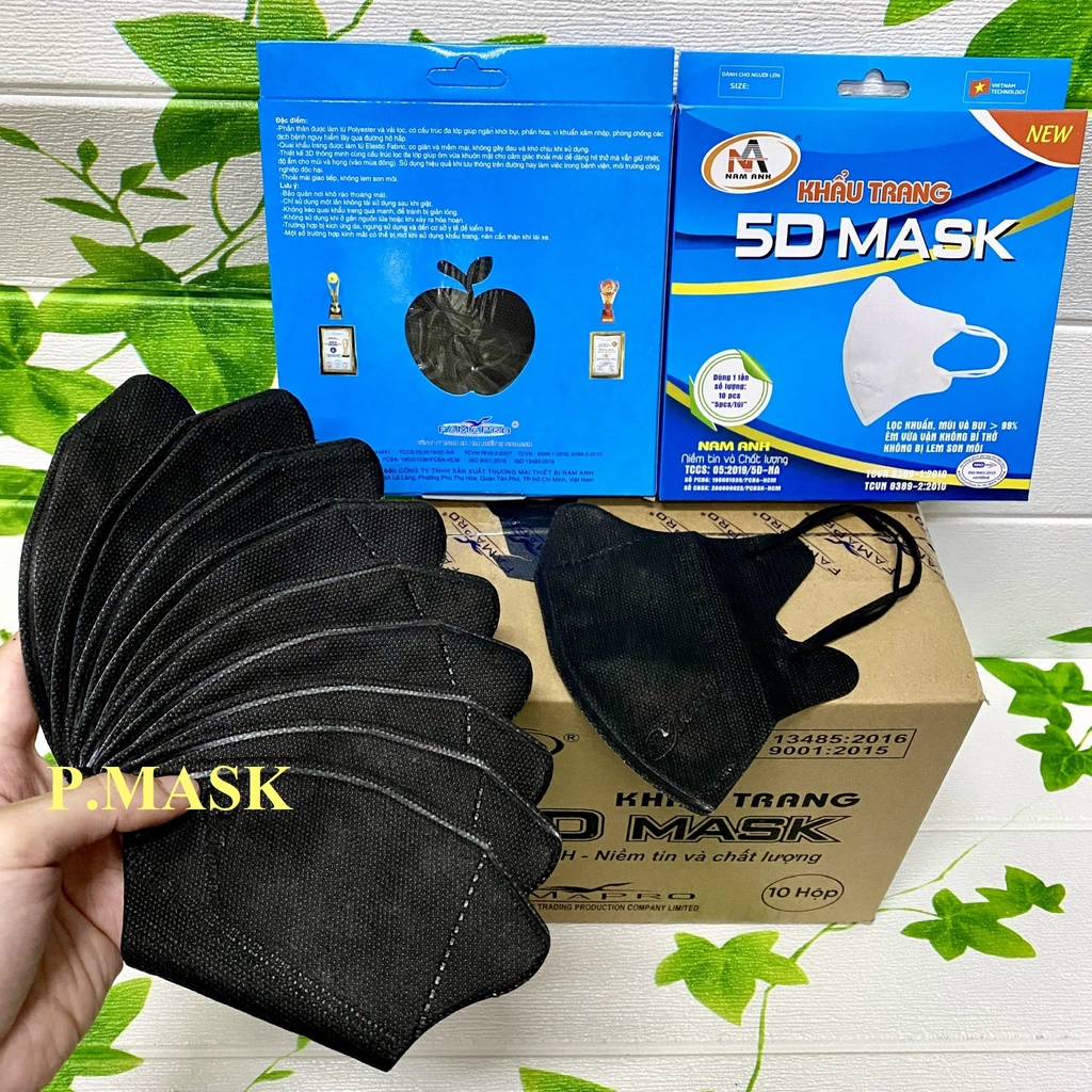 100 Cái khẩu trang 5D NAM ANH FAMAPRO 3 lớp kháng khuẩn