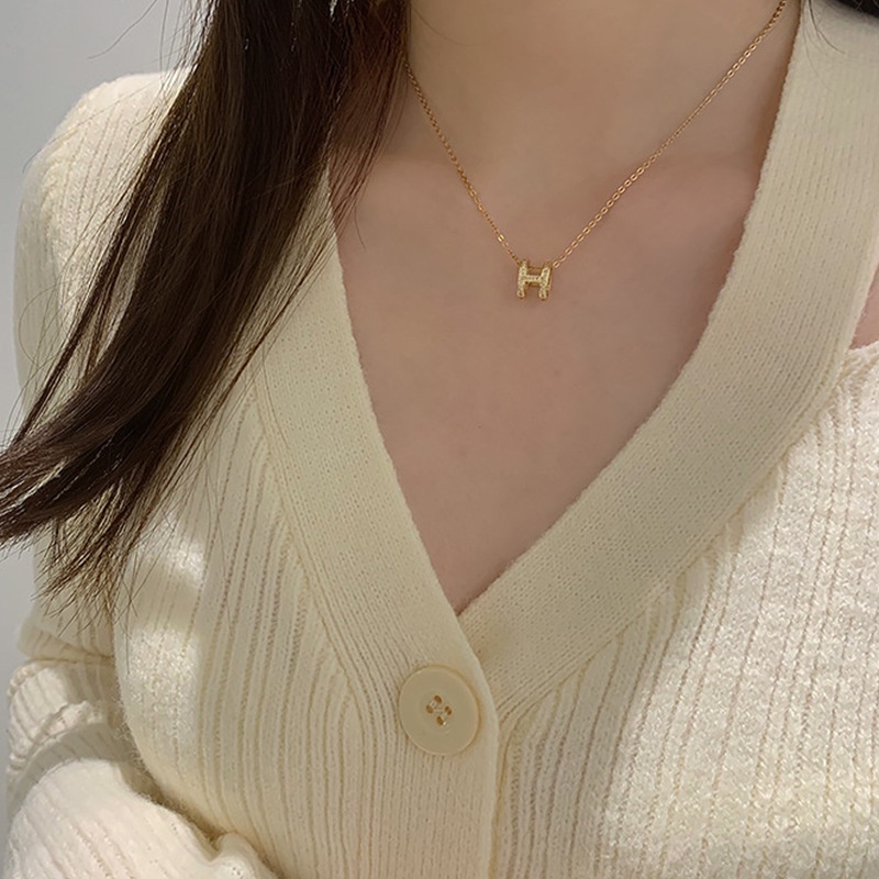 Vòng cổ Mặt Chữ H Thời Trang Dành Cho Nữ