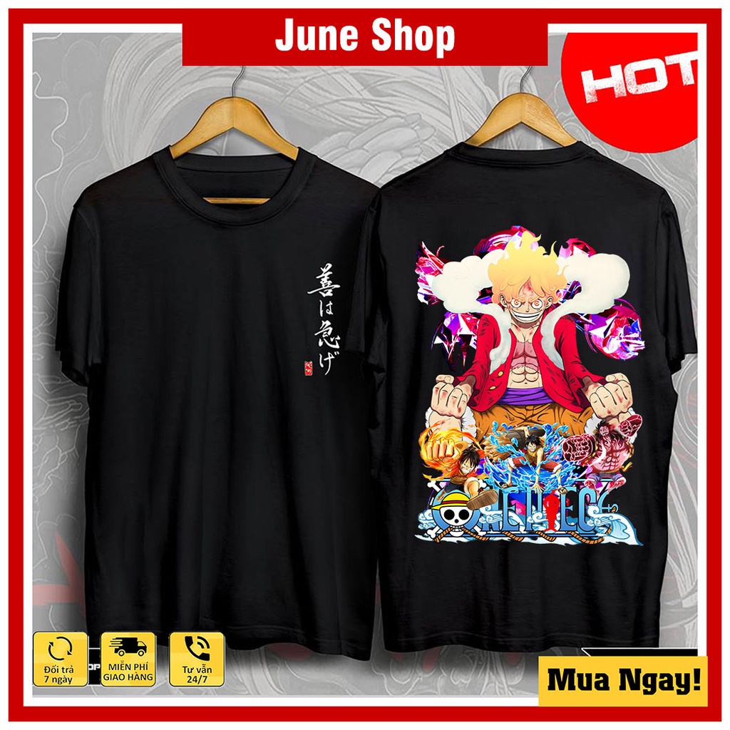 Áo thun One piece Luffy Gear 5, áo phông One Piece Luffy JOY BOY, chất liệu cotton thoáng mát
