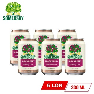 Lốc 6 lon nước táo lên men vị mâm xôi blackberry somersby 330ml