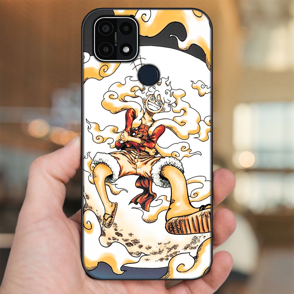 Ốp lưng Oppo A15, A15s viền đen in hình Luffy Gear 5 Nika One Piece Đảo Hải Tặc