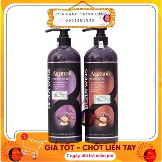 Dầu gội xả BERDYWINS ARGANOIL phục hồi tóc hư tổn 1000ml