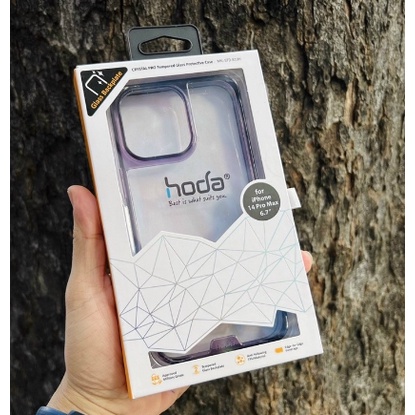 Ốp Lưng Kính Hãng HODA CRYSTAL PRO Iphone 14 Pro Max,14 Pro,13,13 Pro,13 Pro Max Loại Xịn Siêu Trong Không Ố Màu Bền Đẹp