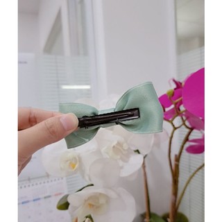 Kẹp tóc mái nơ lụa Hàn cao cấp xinh xắn