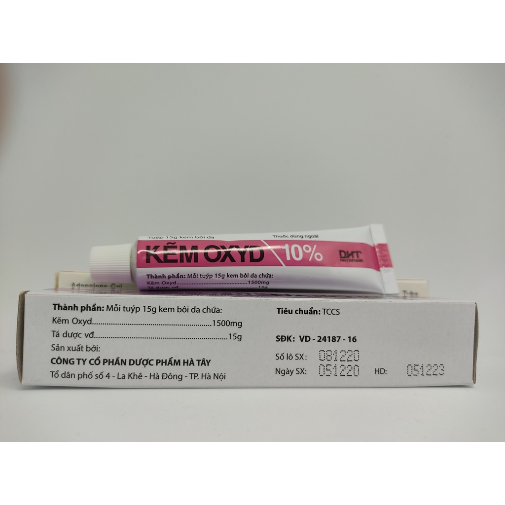 Kem Kẽm Oxyd 10% DHT tuýp 15 gram