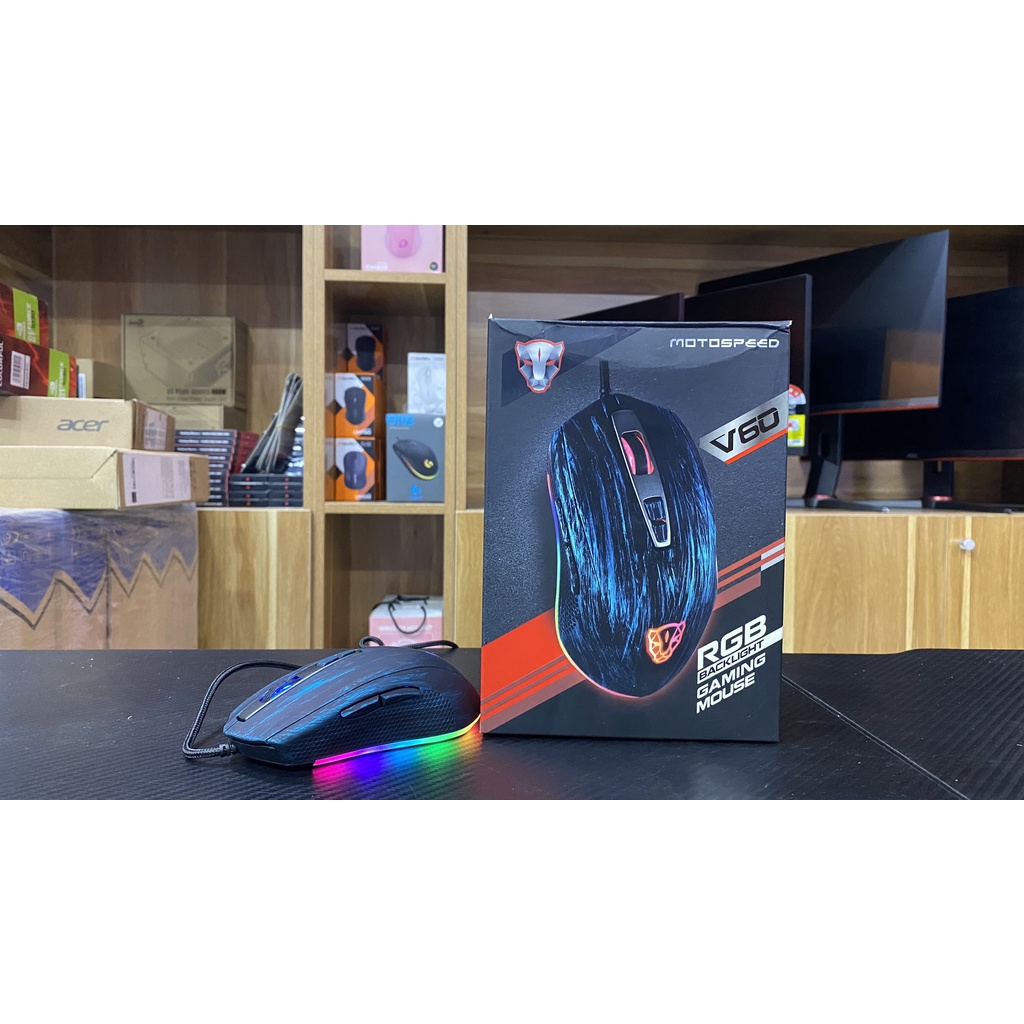 Chuột máy tính chuyên GAMING V60 LED RGB