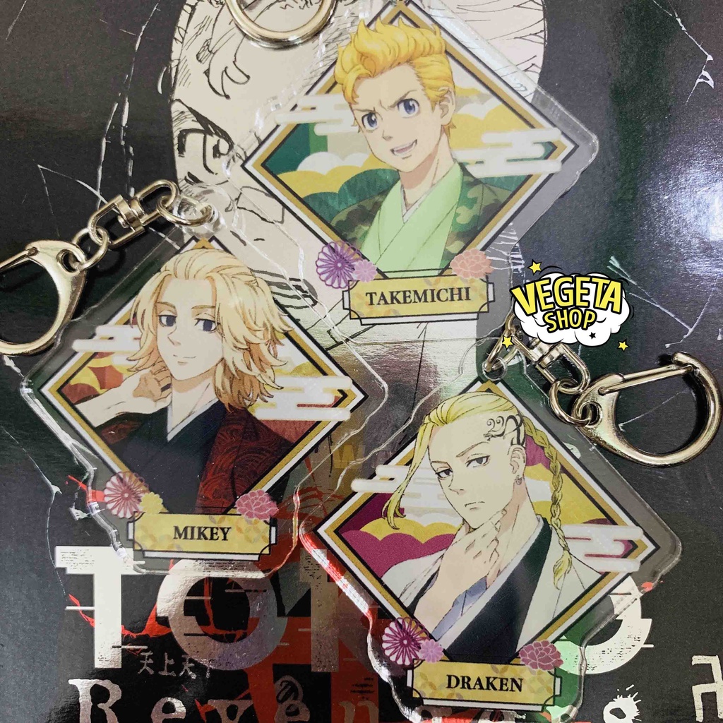 Móc khóa Acrylic Mica 2 mặt - Tokyo Revengers - Takemichi Mikey Draken Baji Chifuyu - Móc đeo chìa khóa cực đẹp
