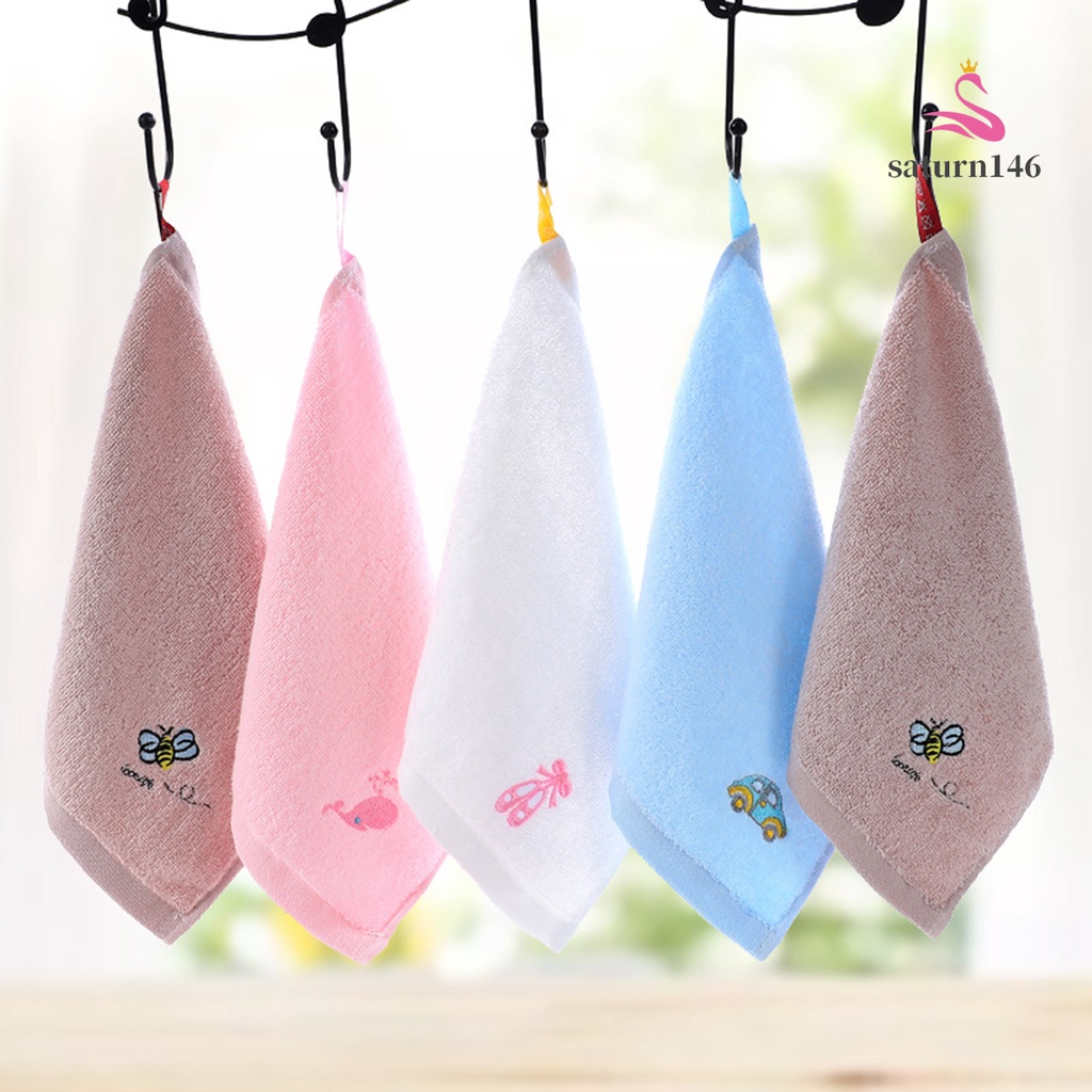 Khăn Lau Mặt Mịn Nhanh Khô Hình Thêu Họa Tiết Bé Sơ