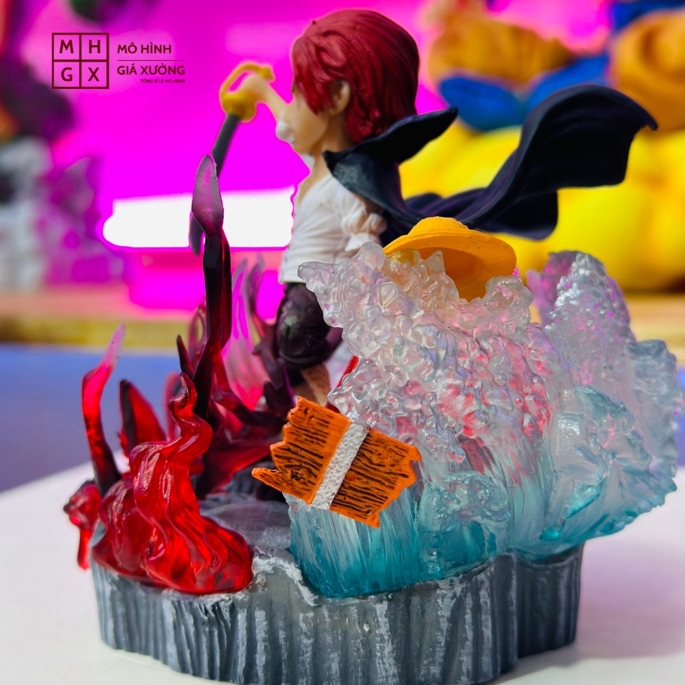 Mô hình One Piece Shanks Tóc Đỏ chiến đấu siêu ngầu. Cao 12cm, nặng 200gram . Figure One Piece , mô hình giá xưởng