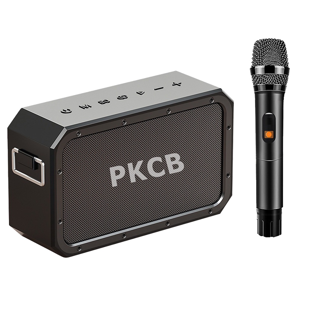Bộ Loa Bluetooth không dây nghe nhạc, micro bluetooth không dây hát Karaoke cao cấp Hàng Chính Hãng PKCB
