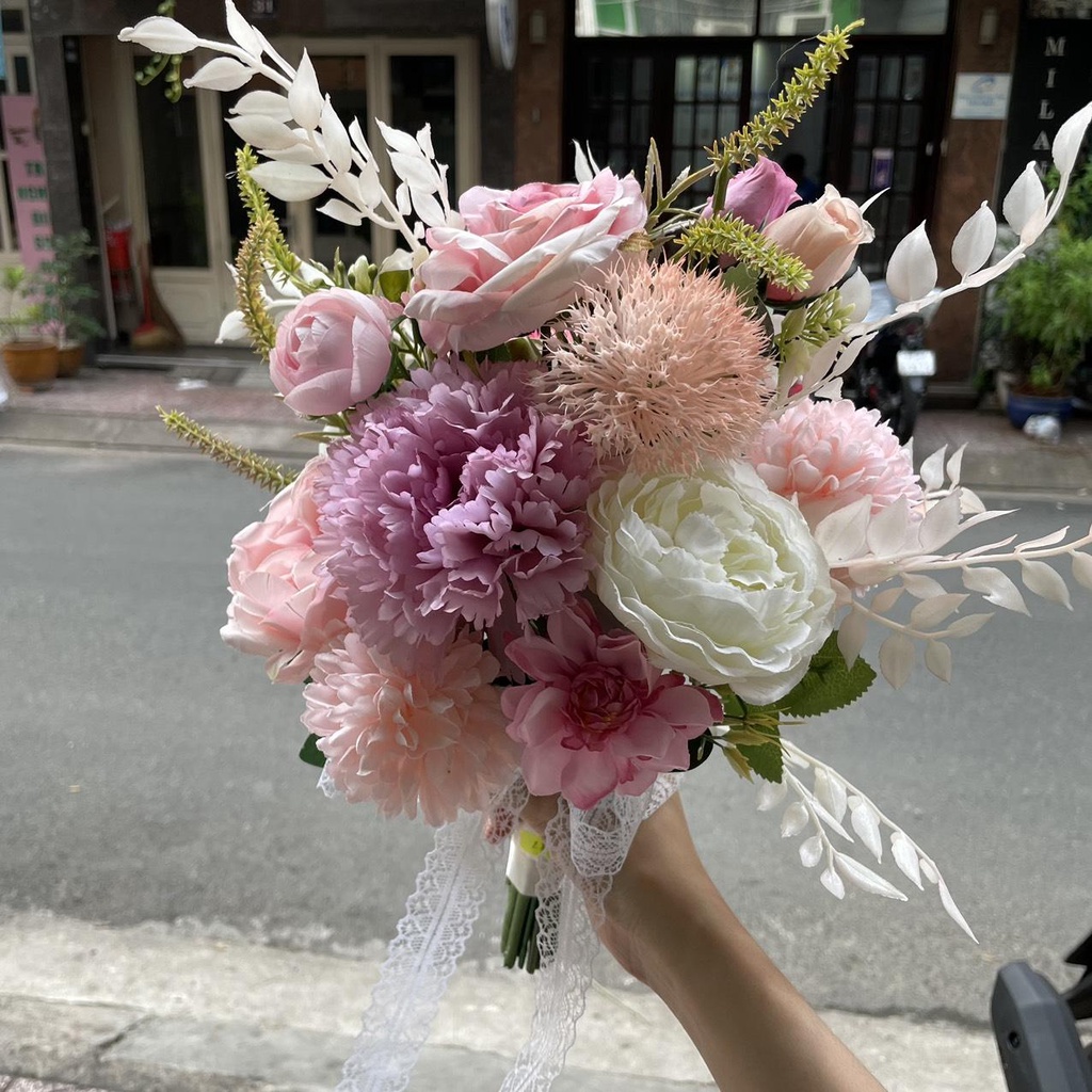 Hoa cưới cầm tay cô dâu 12-2022 Giangpkc TP HCM  Phụ kiện cưới Giang