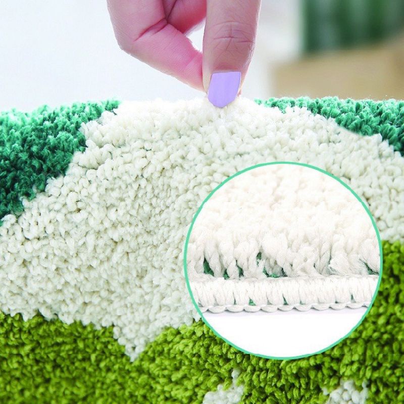 Thảm chân vải len dệt hình G01 xinh xắn, dễ thương, siêu thấm hút, đế cao su chống trơn trượt, giá rẻ