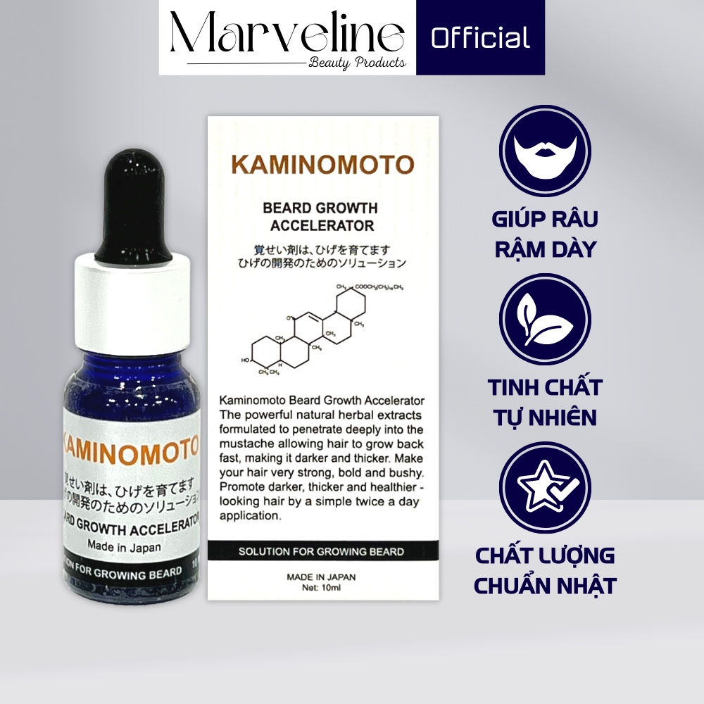 Serum hỗ trợ mọc râu Kaminomoto, tăng trưởng râu nam nhanh Nhật Bản 10ml
