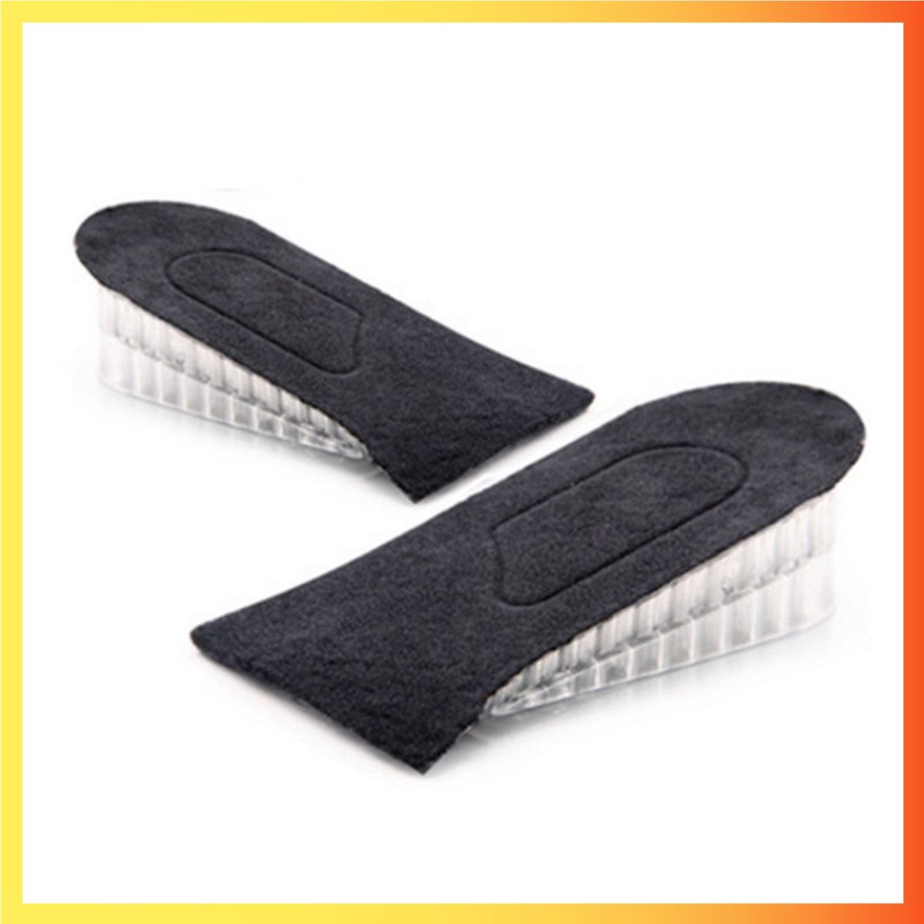 {có bán sỉ}Lót độn đế silicone tổ ong mặt vải lớp có thể tách rời giúp tăng 2cm,3.5cm ,5cm chiều cao