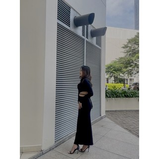 Đầm khoét eo dáng dài  ( có bigsize )