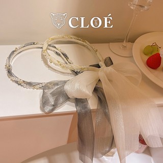 Cài tóc nữ băng đô vải xoắn đính đá kết hợp ngọc trai nhân tạo phụ kiện tóc Cloe Accessories