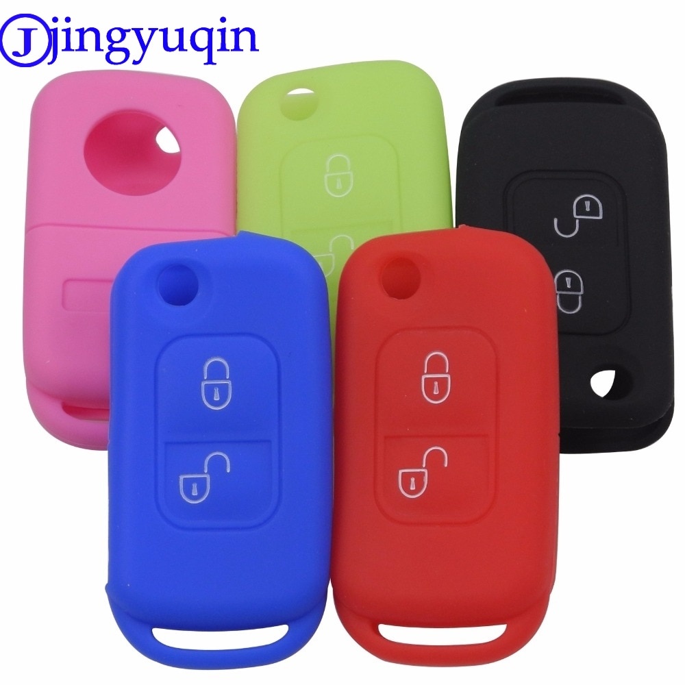 Vỏ Silicon Bảo Vệ Chìa Khóa Xe Hơi 2 Nút Bấm Fjbmj23Pcnnhe72 jingyuqin 10ps Cho Mercedes Benz E113 A C E S W168 W202 W203
