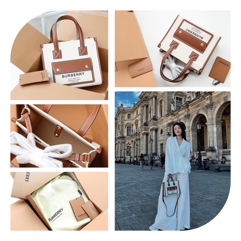 Túi W488-23 Canvas tote bản đẹp nha anh chị em  hàng 2 box,dustbag, thẻ card đầy đủ kích thước: 23x19cm