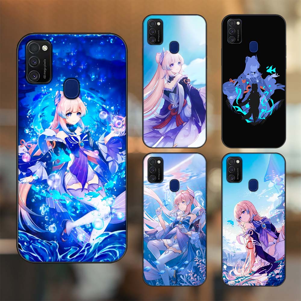 Ốp lưng Samsung M21, M30S viền đen in hình Sangonomiya Kokomi Genshin Impact