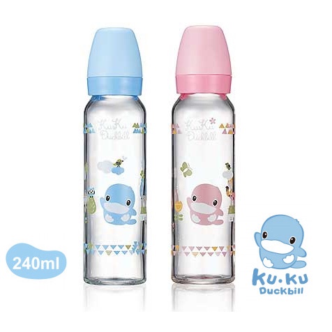 BÌNH SỮA CỔ THƯỜNG BẰNG THỦY TINH KUKU KU5863 - 240ML