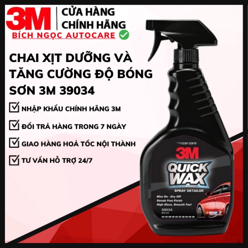 Chai xịt dưỡng và tăng cường độ bóng sơn 3M 39034 Mỹ Gloss Enhancer 400ml Sáp Đánh Bóng Nhanh 3M™