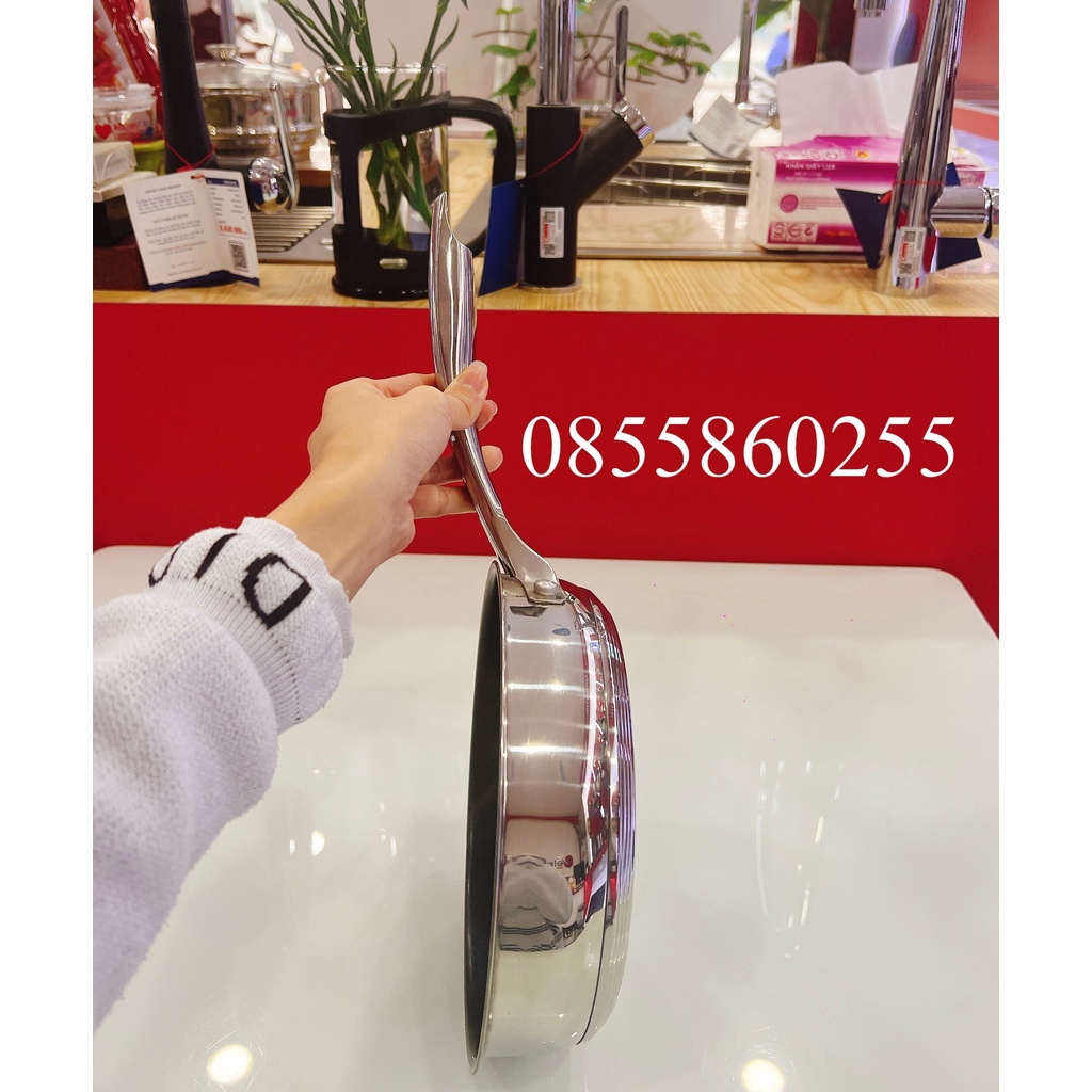 Chảo Inox chống dính Elmich 3 đáy Max A EL3762 size 24cm