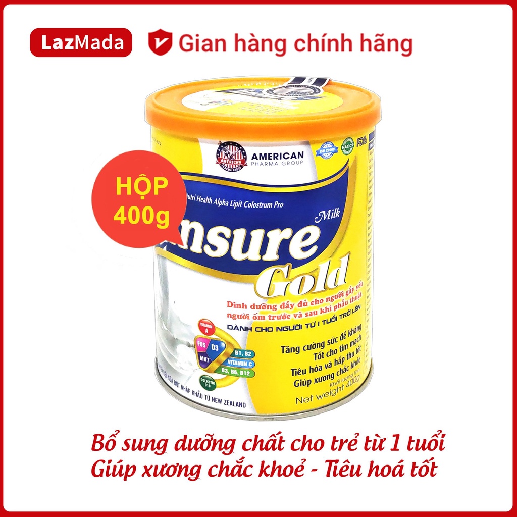 Sữa Bột En su re Gold Giúp Tăng Đề Kháng Tốt Cho Tim Mạch Giúp Hấp Thụ Và Phục Hồi Sức Khỏe. Dinh Dưỡng Đầy Đủ