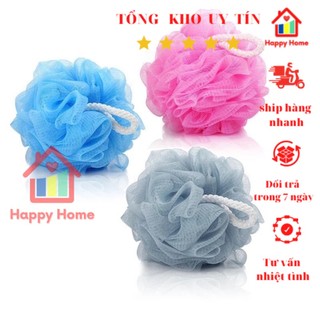 Bông tắm lưới loại tròn nhiều màu sắc Happy Home