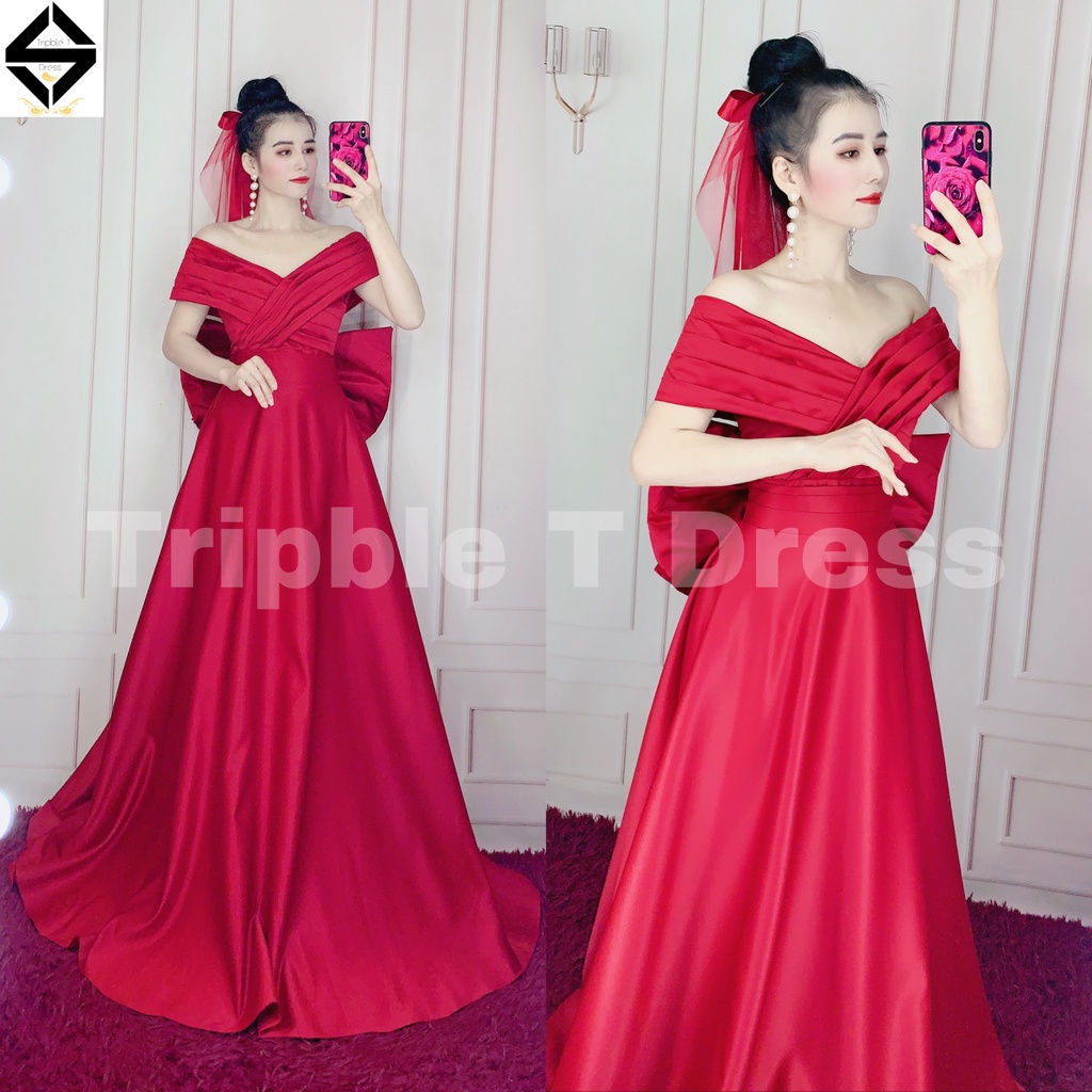 Đầm maxi mặc cưới nhẹ nhàng TRIPBLE T DRESS cho dâu xinh đi bàn - size S/M/L - MS184Y