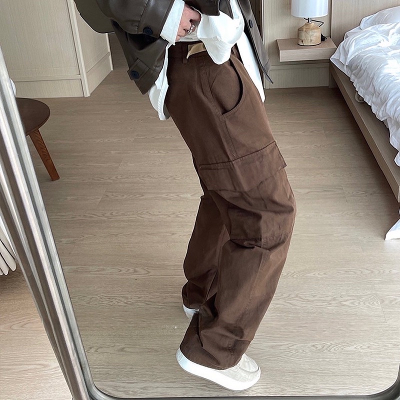 Quần kaki túi hộp unisex,thiết kế trơn túi hộp có 3 màu | BigBuy360 - bigbuy360.vn