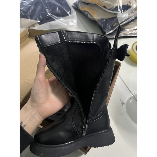 Boot đùi nơ lót lông cho bé gái siêu điệu