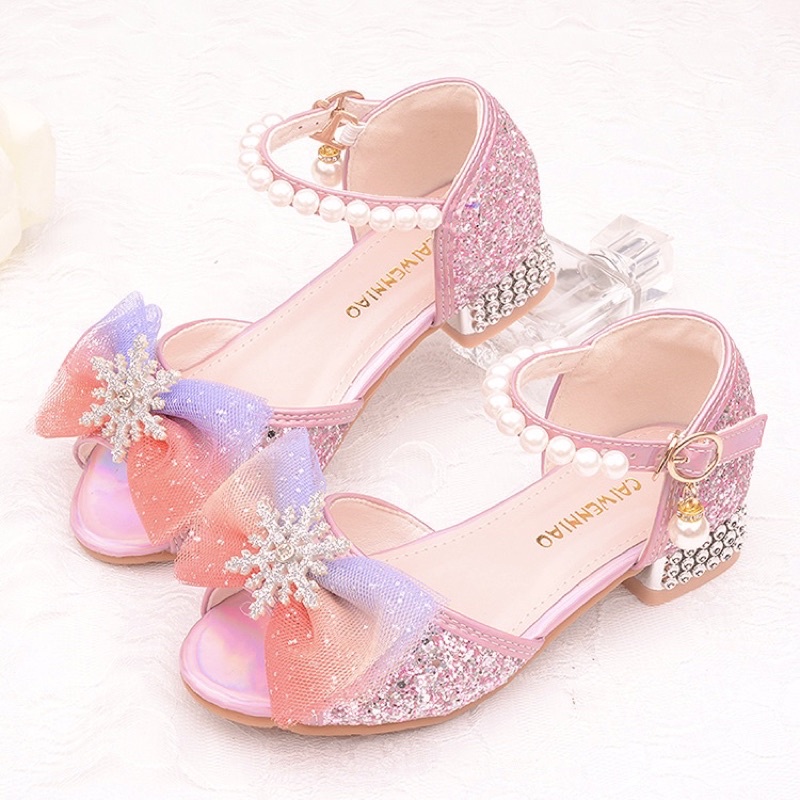 Sandal cao gót cao cấp cho bé gái.