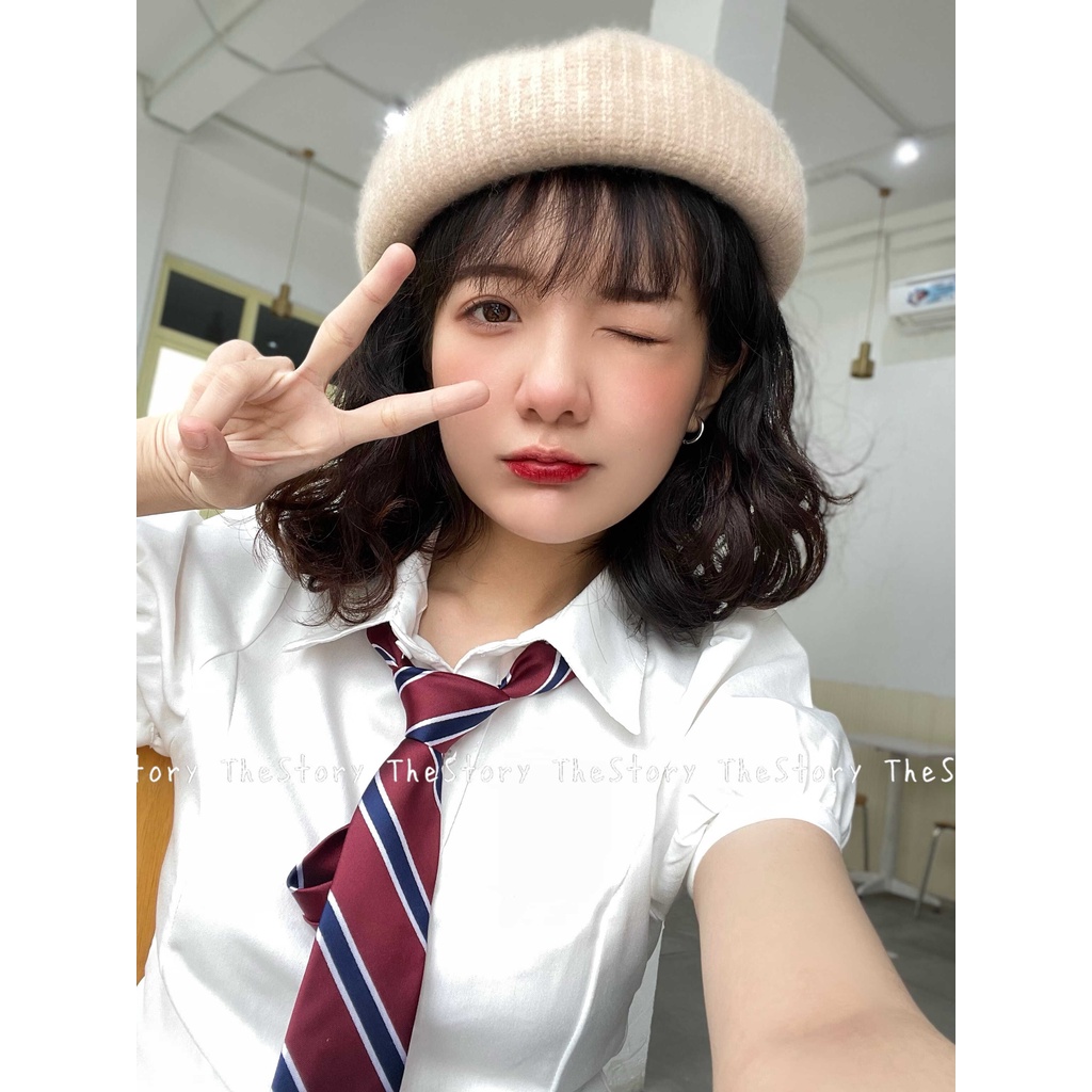 Set áo sơ mi trắng và cà vạt đỏ  S639