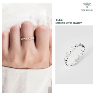 Nhẫn bạc nữ TLEE tim Empty heart mini TLEE JEWELRY A0240