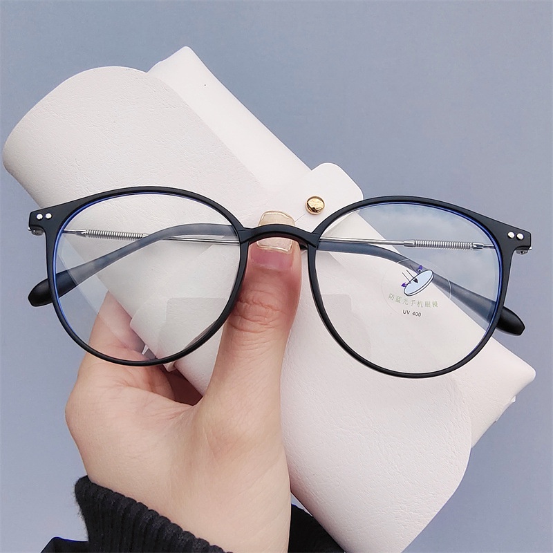 Gọng Kính TR90 Chống Ánh Sáng Xanh Phong Cách retro Hàn Quốc Cho Nữ