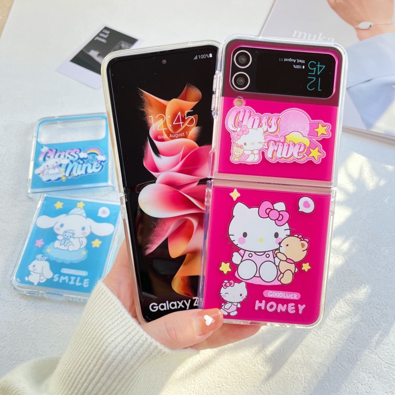 Ốp Điện Thoại Chống Sốc Hình Cinnamoroll Minions Cho Samsung Galaxy Z Flip 3 5G Flip 4