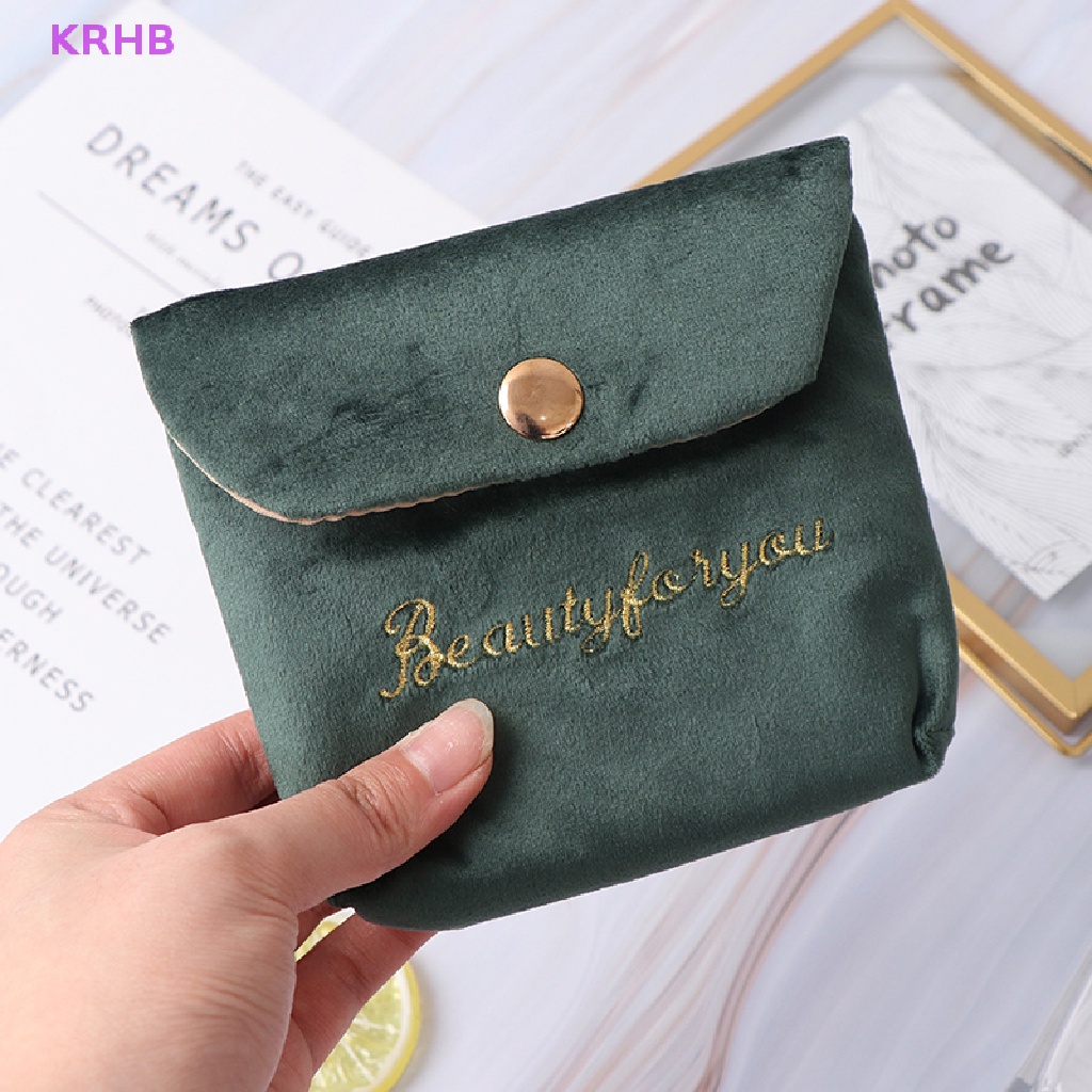 Túi Đựng Mỹ Phẩm Son Môi KRHB Bằng Nhung Dùng Đi Du Lịch Tiện Lợi Mới