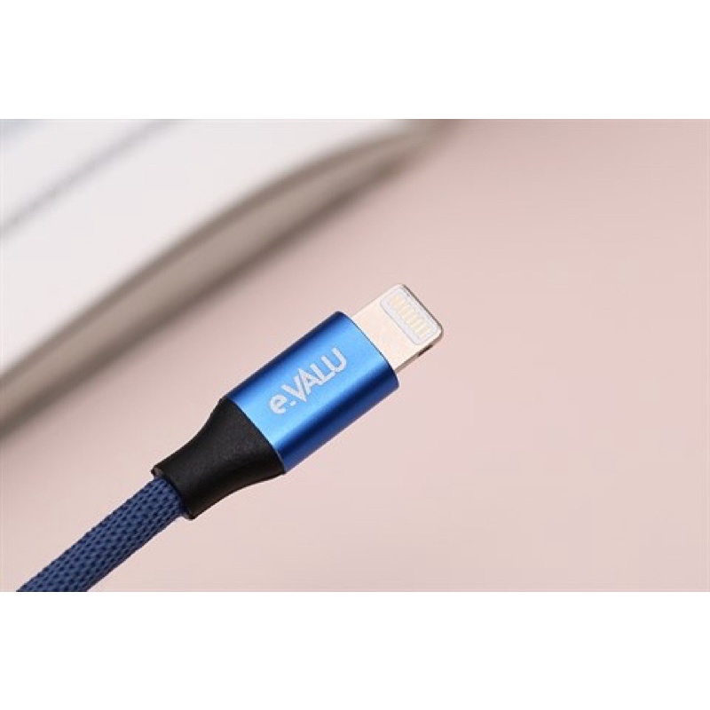 Cáp Lightning 2m eValu LTL-04X Xanh Navi