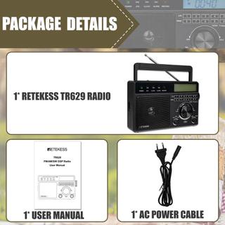 [Mã CBEL15 giảm 15% đơn 500K] Radio Retekess TR629 AM FM Có Màn Hình LCD