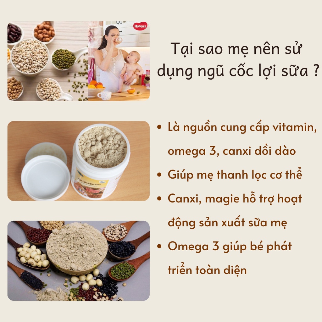 Ngũ Cốc Lợi Sữa Mộc Can, Ngũ Cốc Dinh Dưỡng Lợi Sữa Cao Cấp, Kích Sữa Về Nhanh, Về Nhiều Bổ Sung Dinh Dưỡng Cho Mẹ Và Bé