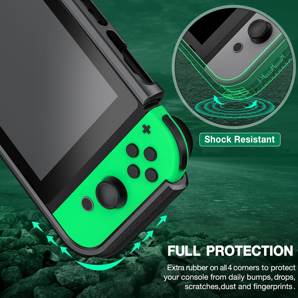 Protective Cover For Nintendo Switch Case Shell Console Anti-fall Shockproof Protective Case with 7 Game Cards Storage Slots