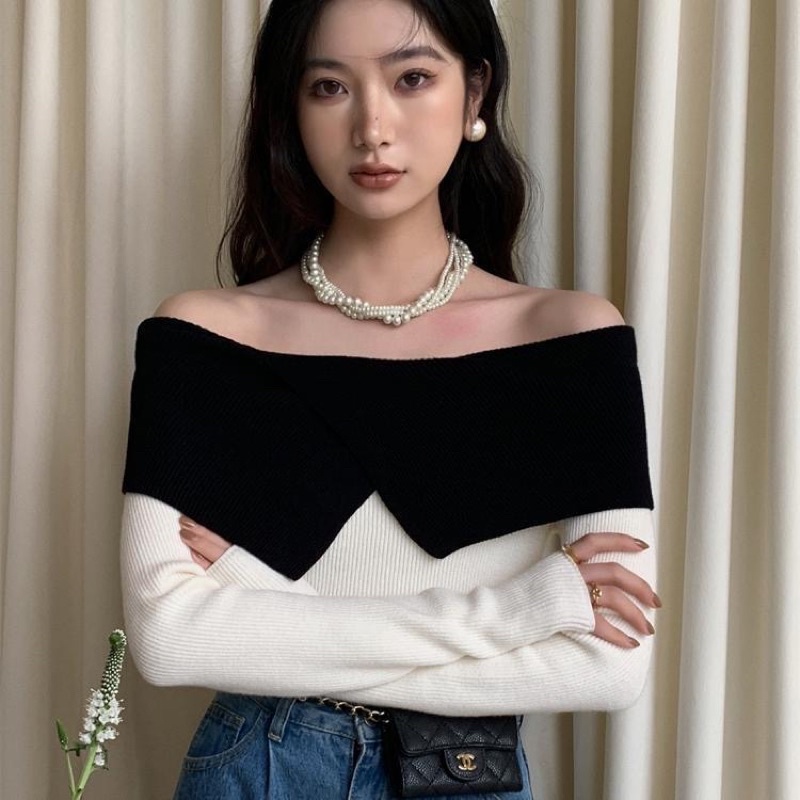 ÁO LEN DÀI TAY TRỄ VAI CO DÃN
