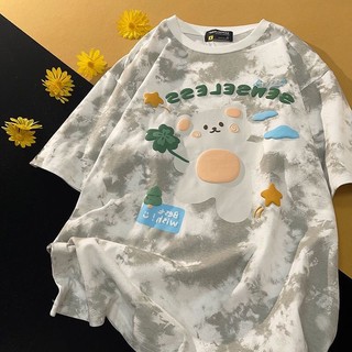 Áo thun tay lỡ Unisex phom rộng giấu quần dành cho nam và nữ hàng Quảng Châu