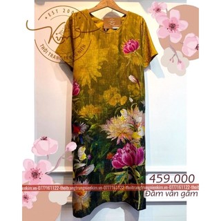Đầm lụa vân gấm