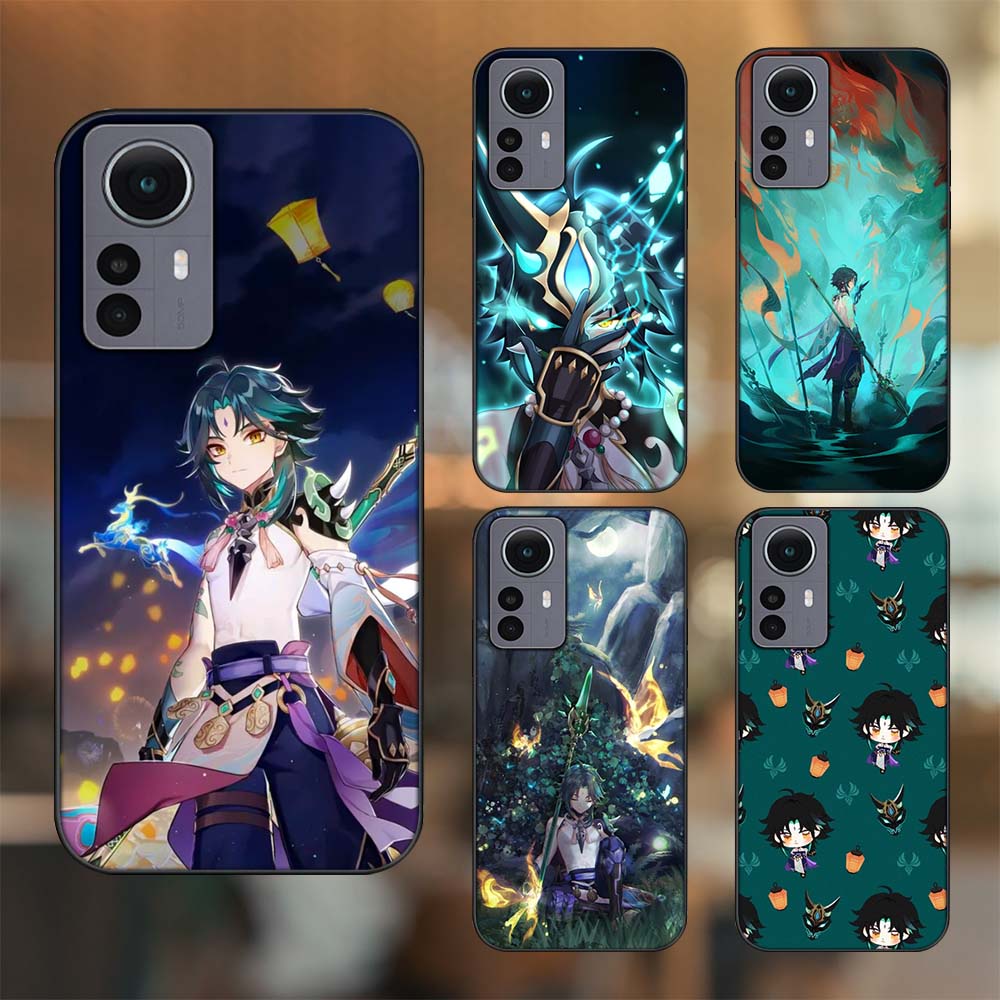 Ốp lưng Xiaomi 12 Pro 5G viền đen in hình Xiao Genshin Impact